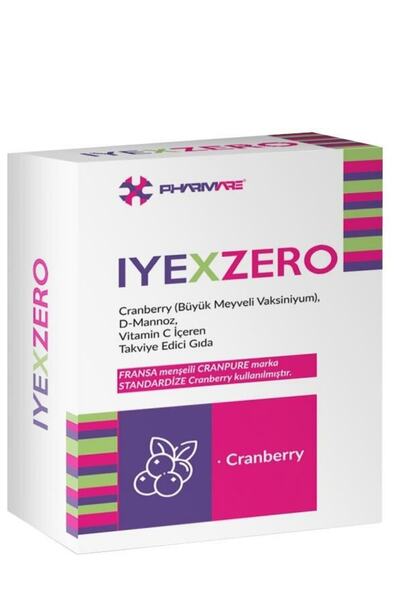 pharmare IYEXZERO CRANBERRY, D-MANNOZ, VİTAMİN C İÇEREN TAKVİYE EDİCİ GIDA 30...
