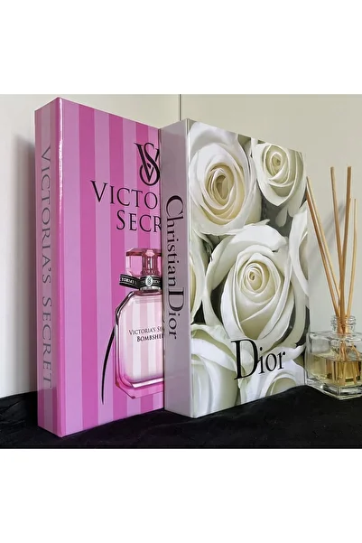NARİBA Dior & Victoria's Secret Decorative Book Box Set of 2