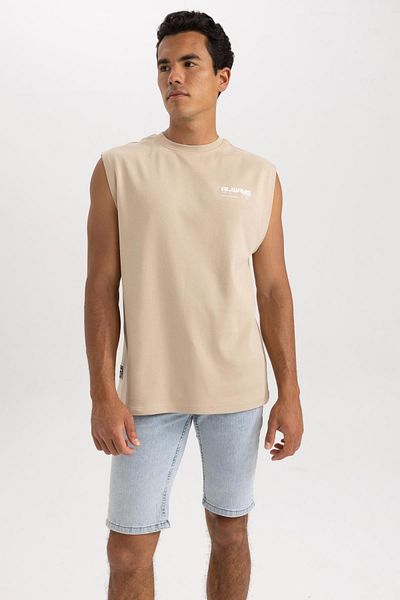 DeFacto Boxy Fit Printed Crew Neck Athlete A7364ax23sm