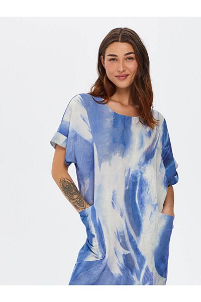 Faik Sönmez Brush Pattern Woven Dress 66269