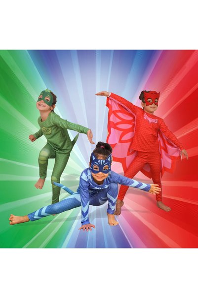 Moni Pj Masks Tailed Masked Printed Quality Native Cat Children's Costume