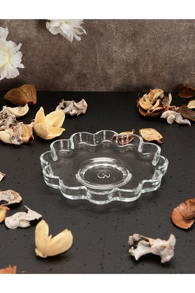 Paşabahçe 6-Piece Daisy Glass Tea Plate 11cm