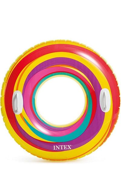 Intex بيجل منقوش بألوان قوس قزح مع مقبض 9 سنوات 91 سم