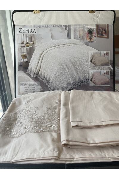 EVAEVİM French Lace Blanket Set