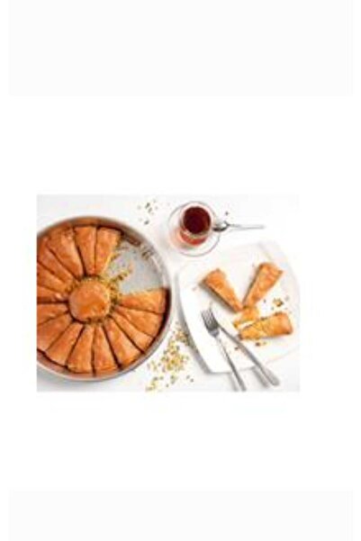 ÇEÇEN HOME Aluminum Round Pastry Baklava Tray 30 cm