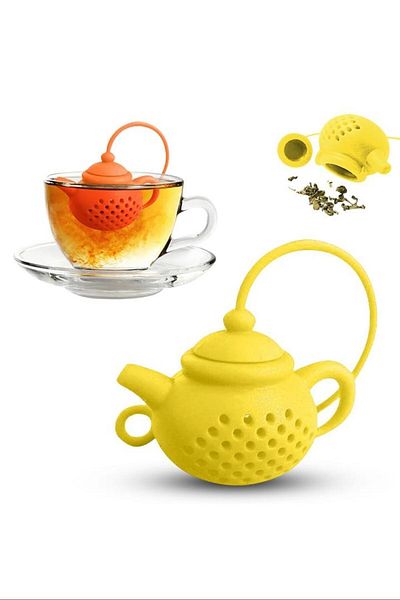 MUJGAN Glass Edge Teapot Teapot Yellow