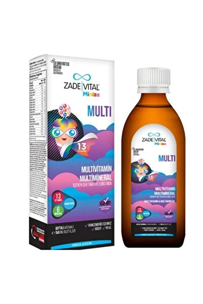Zade Vital Miniza Multi Multimineral Ve Multivitamin Içeren Sıvı Takviye Edic...