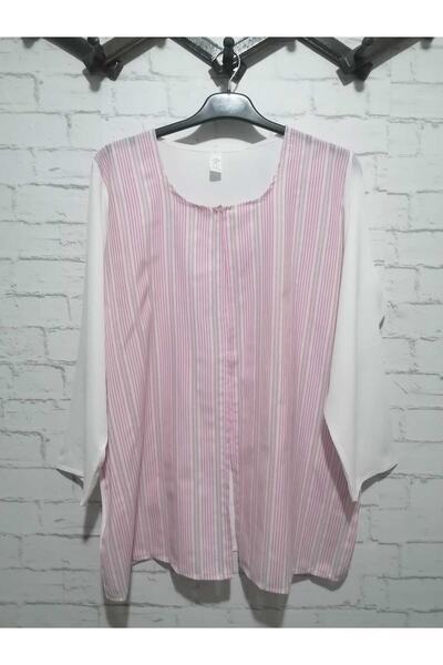 anne moda ankara Imprimeu roz, subțire de vară, țesătură creponată de bumbac, cardigan/sacou deschis cu mâneci lungi