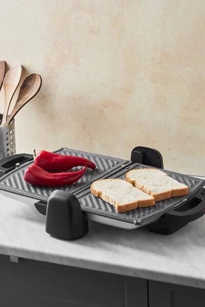 Emsan Magic Pro Granit Izgara Tost Makinesi Gri