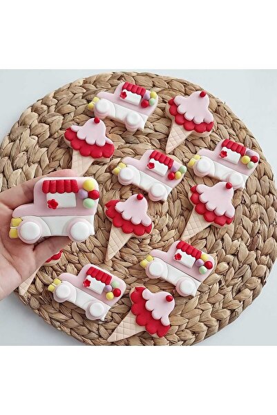 Tatlı Armağanlar Dondurma Arabası Ve Külahı Butik Kurabiye - 20 Adet