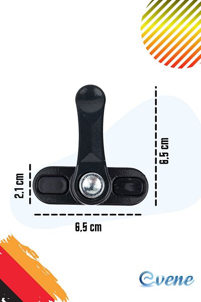 Evene Pimapen 5 قطع قفل أمان للأبواب والنوافذ باللون الفحمي مع أزرار وفصل