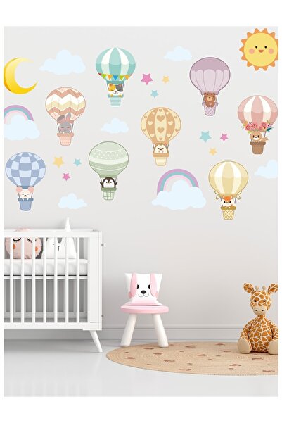LİPYOS Sevimli Hayvanlar, Uçan Balon, Bulut Aydede, Yıldızlar Çocuk Bebek Oda...