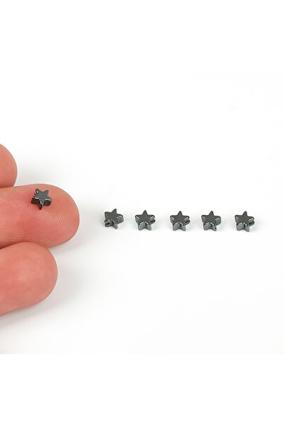 yfhobi 8 ADET - 4.5 mm, YILDIZ DESENLİ METAL UÇ, ORTADAN DELİK METAL ARA PARÇ...