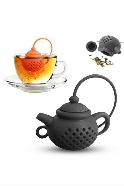 MUJGAN Glass Edge Teapot Teapot Black