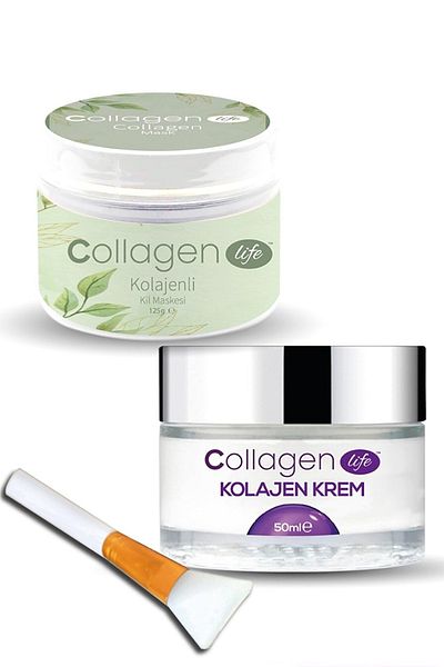 COLLAGEN LIFE Collagen Clay Mask 125gr & Pore Firming Collagen Cream 50ml