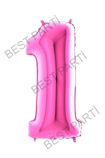 BEST PARTİ DOĞUM GÜNÜ PARTİ SÜSLERİ Fuchsia Pink Foil Number Balloon 100 Cm 1
