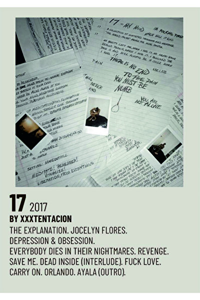 fırsatlar diyarı XXXTentacion - 17 Duvar Posteri - Duvar Dekoru - Kalın Kağıt...