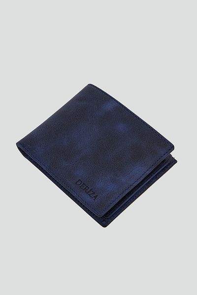 Deriza Ανδρικό πορτοφόλι Crazy Real Leather Navy Blue