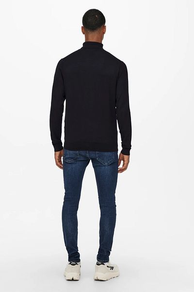 Only & Sons Onswyler Life Reg Roll Neck Knit Noos Men's Sweater - OS22020879 Black
