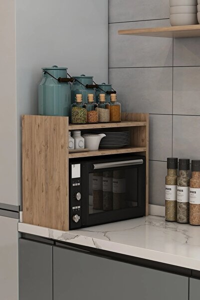 Genel Markalar Tezgah Üstü Mikrodalga Fırın Rafı Tezgah Üstü Raf Midi Mini Fı...