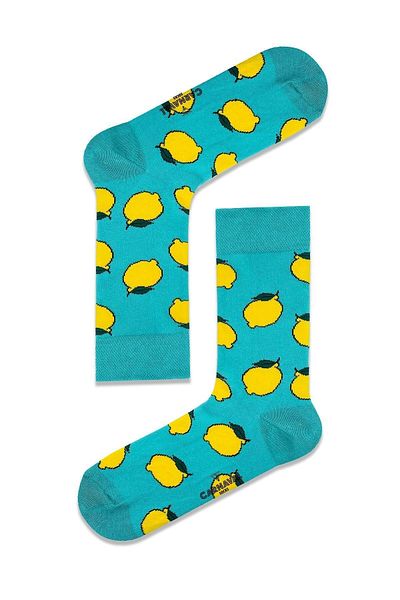 CARNAVAL SOCKS Πολύχρωμες κάλτσες με πράσινο λεμόνι