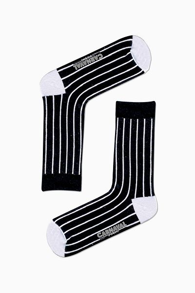 CARNAVAL SOCKS Πολύχρωμες κάλτσες με λευκές όρθιες ρίγες