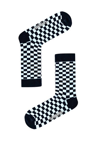 CARNAVAL SOCKS Πολύχρωμες κάλτσες με ασπρόμαυρο σχέδιο
