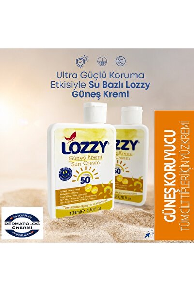 Lozzy Spf 50+ Yüz Güneş Kremi - Tüm Cilt Tipleri Için Yüksek Koruma 50 Ml 6960
