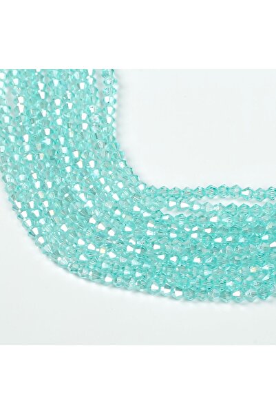 yfhobi 1 DİZİ (40 cm- 90-95 Adet)- 4 mm PİRAMİT KRİSTAL CAM BONCUK, ŞEFFAF JA...