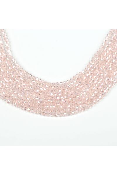 yfhobi 1 DİZİ (40 cm- 90-95 Adet)- 4 mm PİRAMİT KRİSTAL CAM BONCUK, ŞEFFAF JA...