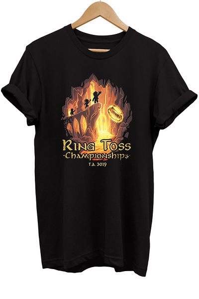 remonz Μπλουζάκι με στάμπα της σειράς Lord of the Rings Mount Rule από 100% βαμβάκι Oversize