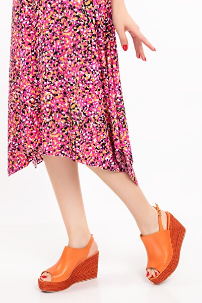 Elile Shoes Hakiki Deri Topuklu Kadın Sandalet 33-34-35-41-42-43-44 Numara