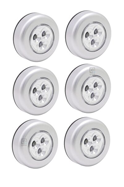 QNİAY 10 Adet Çadır Lambası Dokunmatik Pilli Led Işık Kamp Dolap Raf Kitaplık...