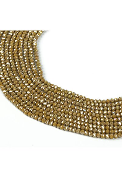 yfhobi 1 DİZİ (40 cm - 130 Adet)- 4 mm YASSI KRİSTAL CAM BONCUK, MAT JANJANLI...