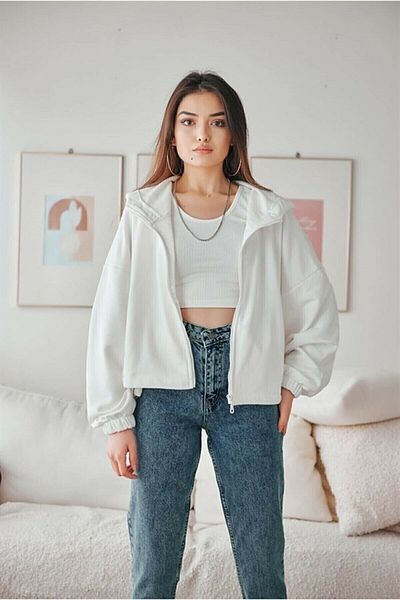SANTA BELLA Blue Acid Wash Boyfriend Pantaloni Jean Colorfast Power Lycra Gathering pentru femei