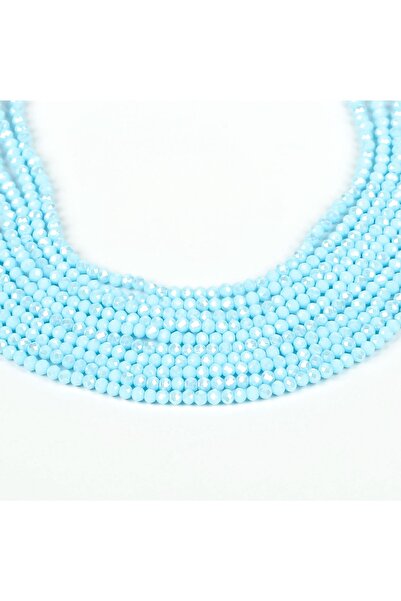 yfhobi 1 DİZİ (40 cm - 130 Adet)- 4 mm YASSI KRİSTAL CAM BONCUK, MAT JANJANLI...