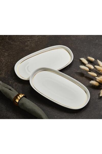 PURE GOLD INSIDE 2'Lİ KAYIK TABAK 25CM