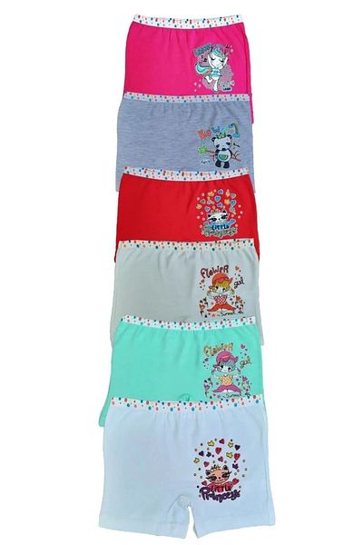 Tanem bebe Set of 6 Colorful Lycra Cotton Girls' Boxer Panties