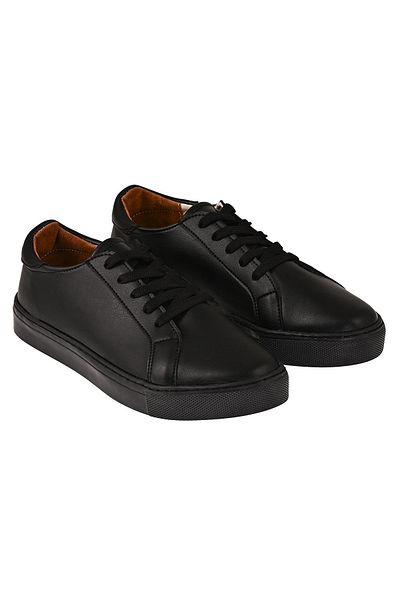 NOOSY Unisex boty pro volný čas z pravé kůže v černé barvě