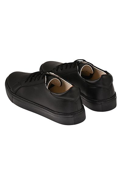 NOOSY Unisex boty pro volný čas z pravé kůže v černé barvě