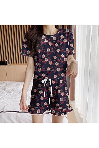 PEMBİŞ HOMEWEAR Σετ σούπερ μαλακών σορτς Aden Flower 3