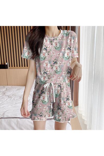 PEMBİŞ HOMEWEAR Σετ σορτς Aden Flower 9 Super Soft