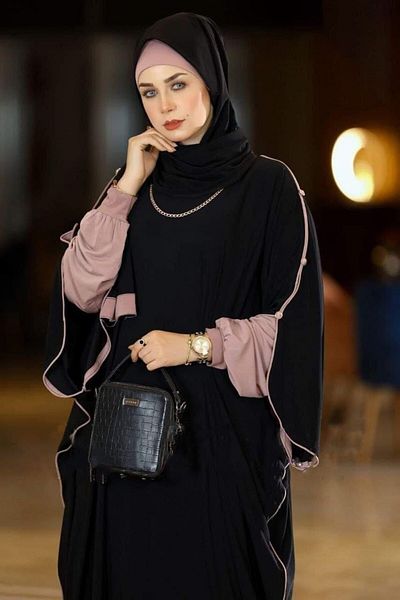 Şahane Καλοκαιρινό μανίκι νυχτερίδας Abaya