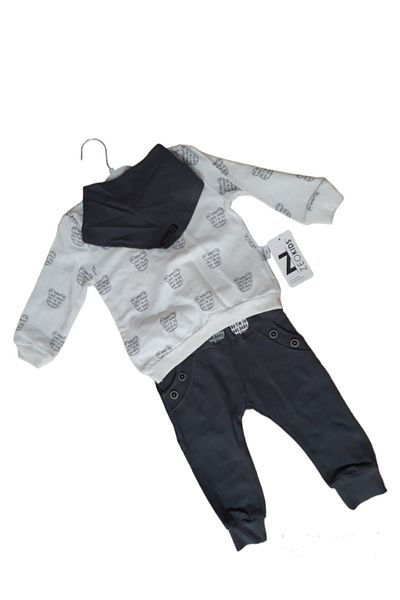 Zeo kids BABY BOY BOTTOM TOP 2-PACK SET WITH SCARF