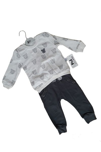 Zeo kids BABY BOY BOTTOM TOP 2-PACK SET WITH SCARF