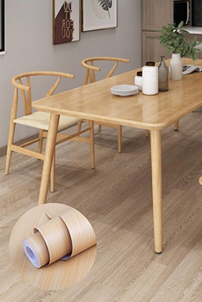 MUJGAN Raf Örtüsü Çekme Dolap İçi Kaplama Ahşap Kahverengi Rulo 5 Metre