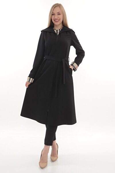 ESİN GİYİM ESİN FERMUARLI GARNİ DETAYLI TRENÇKOT