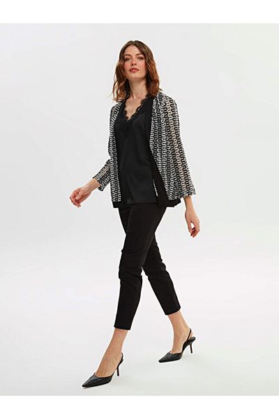 Faik Sönmez Jachetă monocromă cardigan 66423