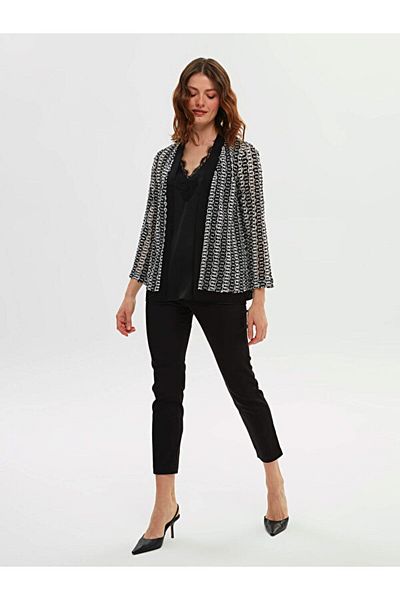Faik Sönmez Jachetă monocromă cardigan 66423
