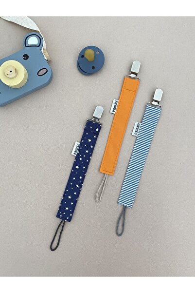 KARAMİLA 3’lü Set Emzik Askısı - Emzik Zinciri - Emzik Tutacağı